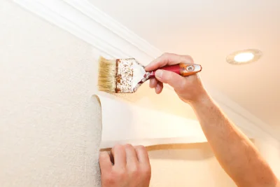 Pose de papier peint à Obrechies — revêtements muraux et toiles de verre